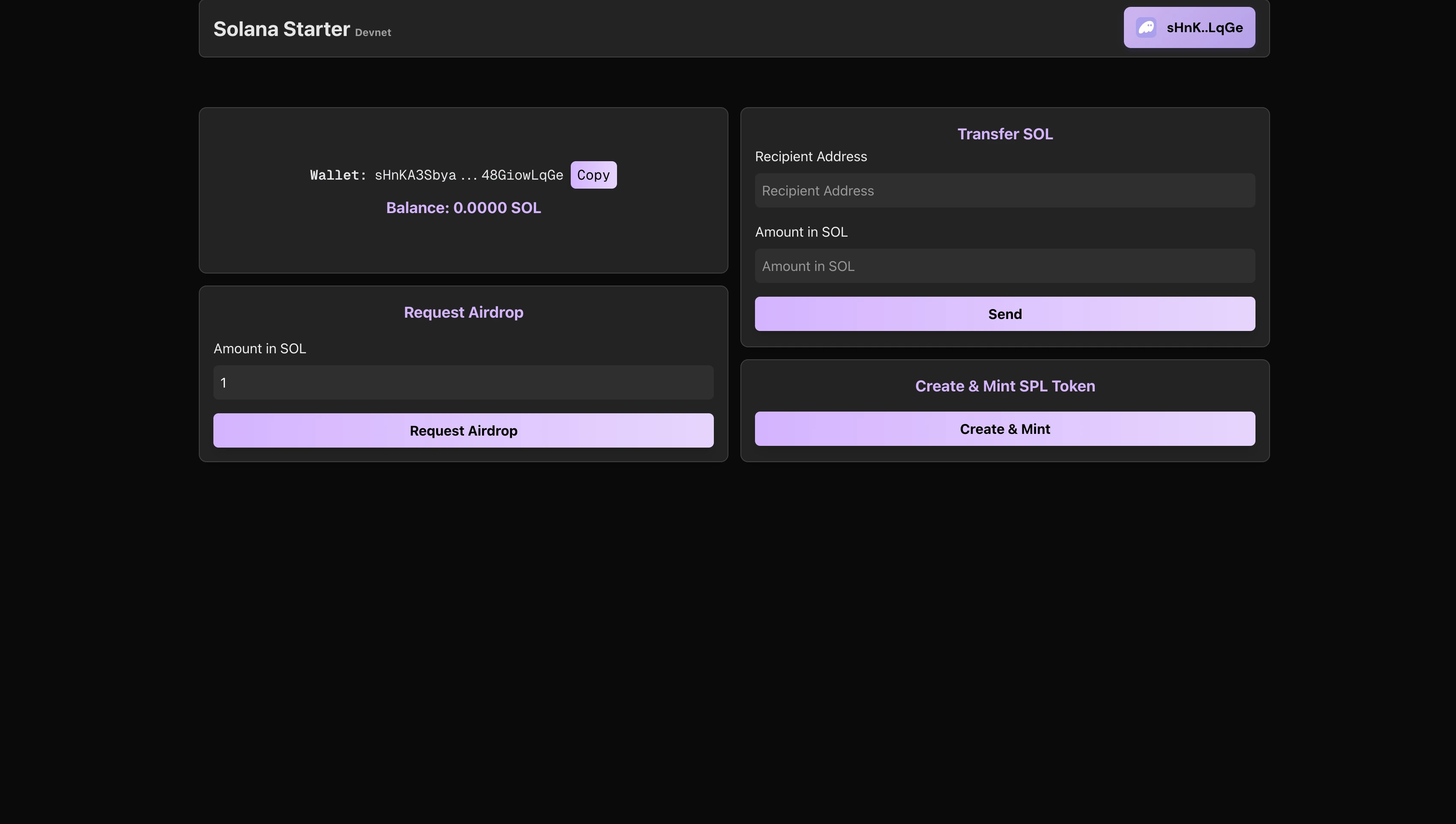 Solana Starter