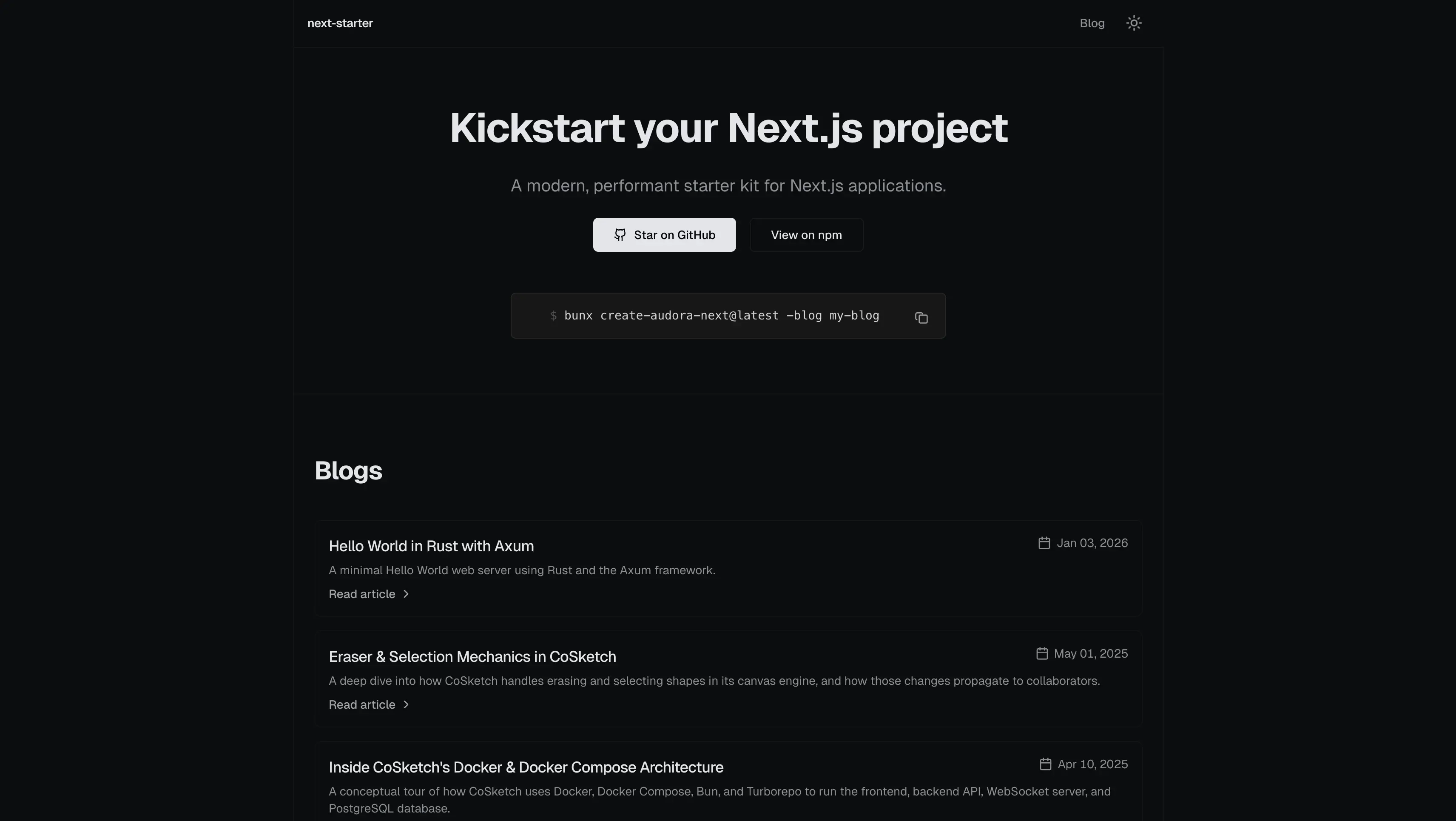 NextBlog-Starter